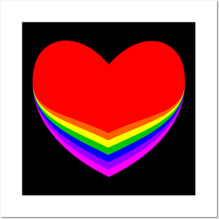 Rainbow Heart Posters and Art